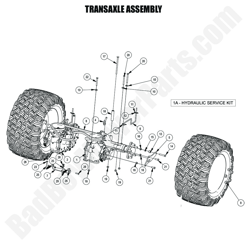 3541 - Bad Boy Mower Parts Lookup > 2024 > Revolt (48\"-61\" Decks) > Transaxle Assembly